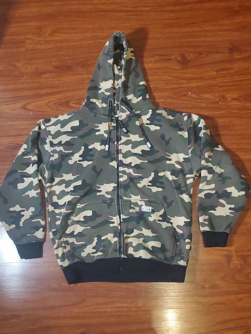 Pro Club Camo Zip-Up Hoodie Jacket - Green Camo